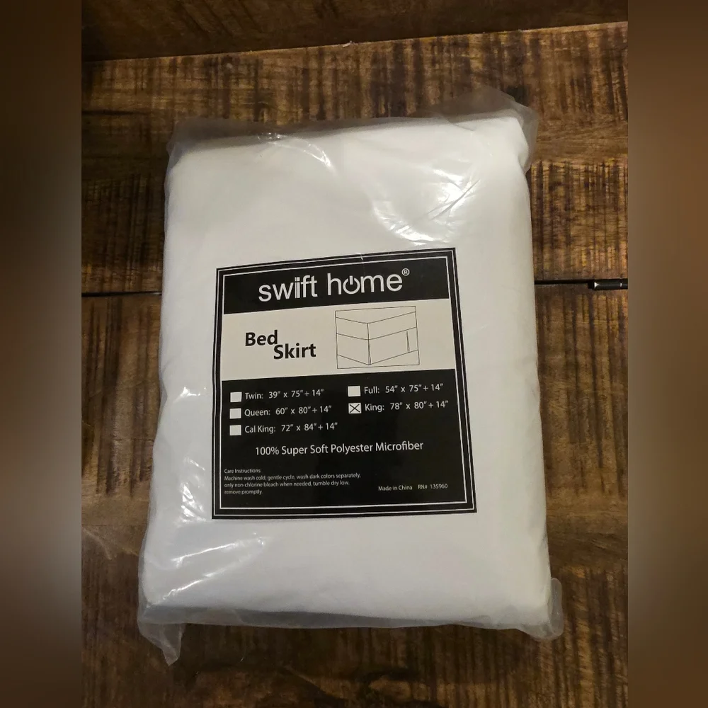 Swift Home White King Bed Skirt